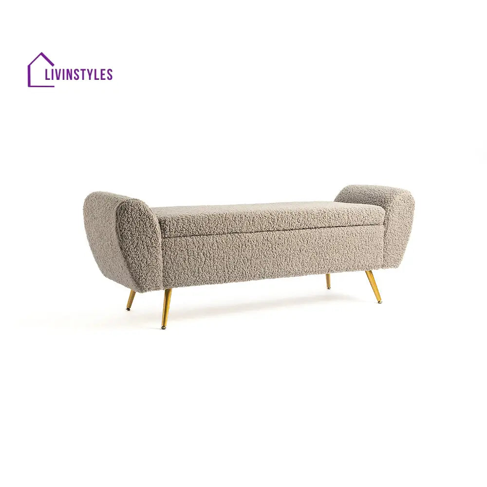 Maksym Boucle Fabric Bench Bench