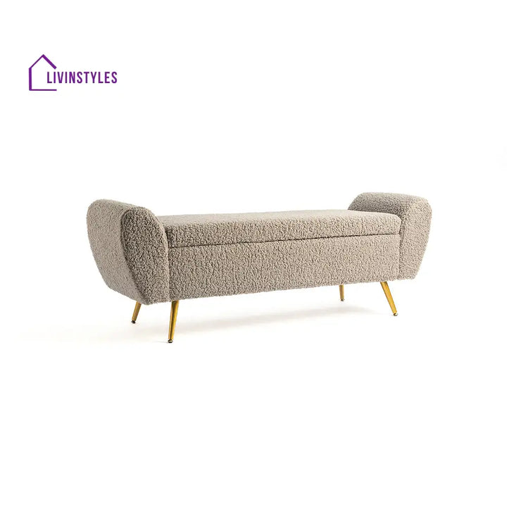 Maksym Boucle Fabric Bench Bench
