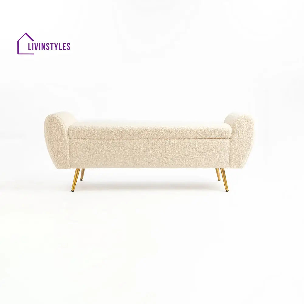 Maksym Boucle Fabric Bench Bench