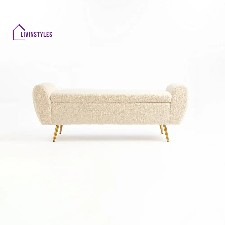Maksym Boucle Fabric Bench Bench