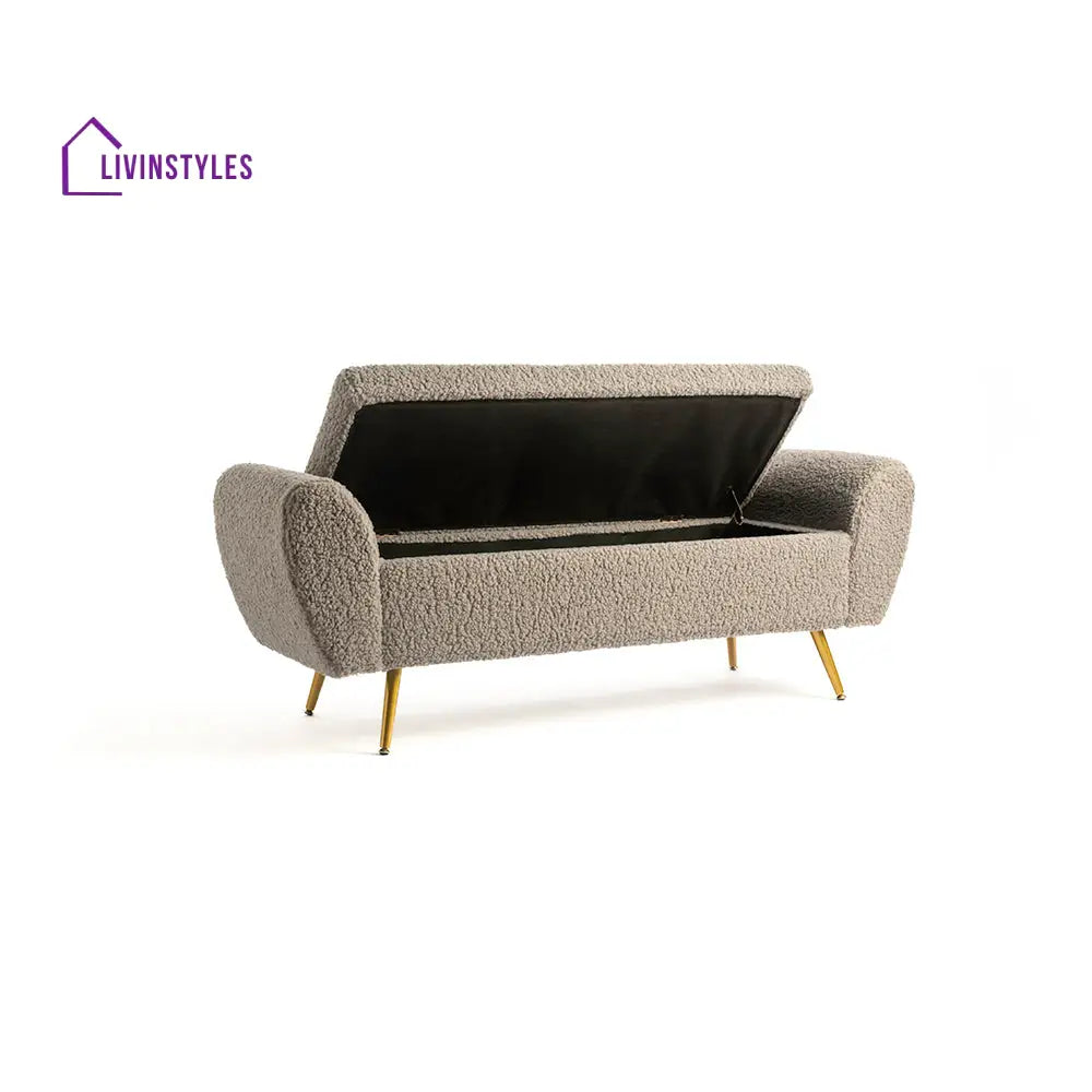 Maksym Boucle Fabric Bench Bench