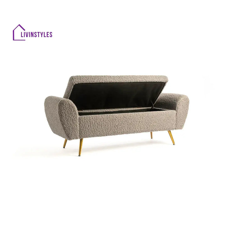 Maksym Boucle Fabric Bench Bench