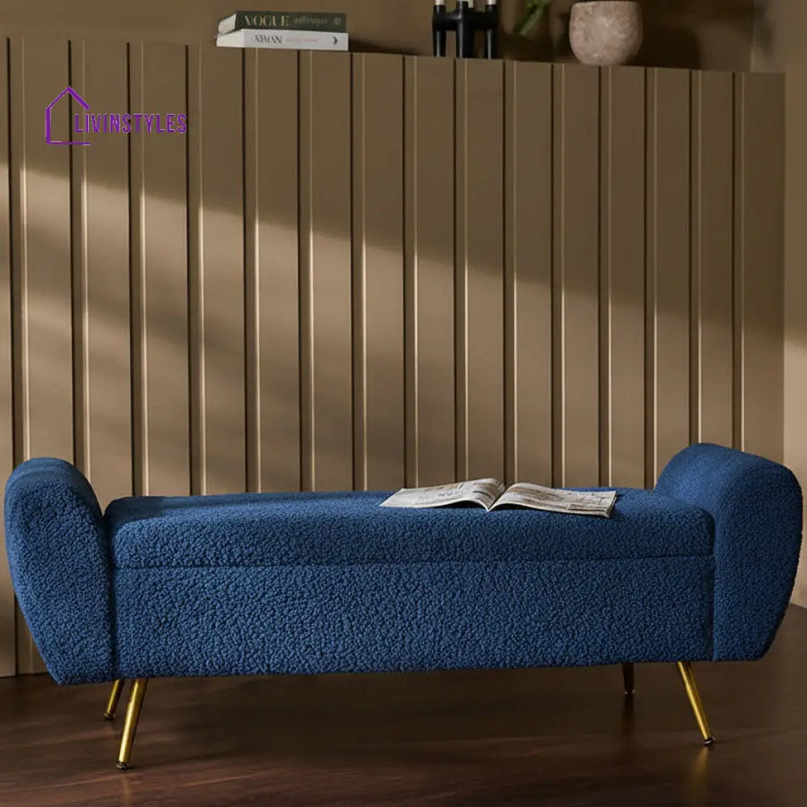 Maksym Boucle Fabric Bench Bench