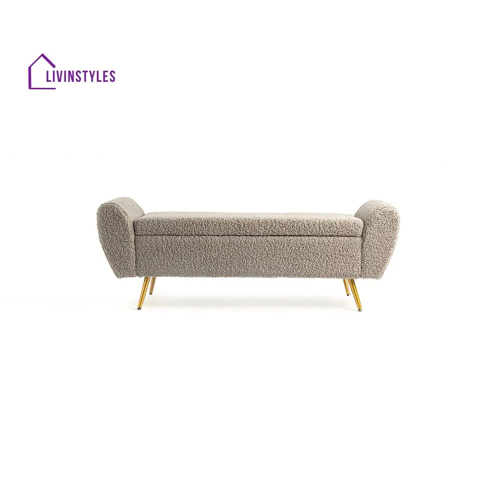 Maksym Boucle Fabric Bench Bench