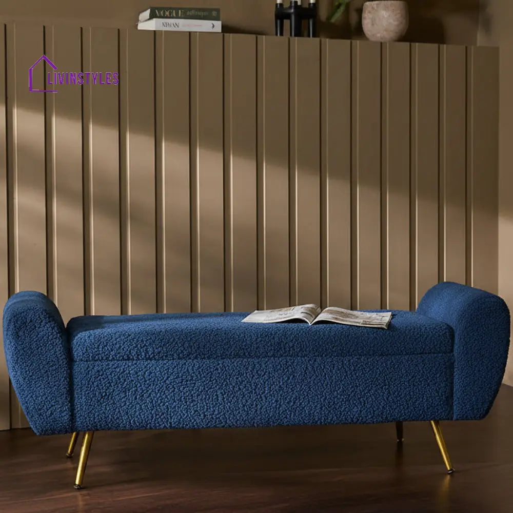 Maksym Boucle Fabric Bench Bench