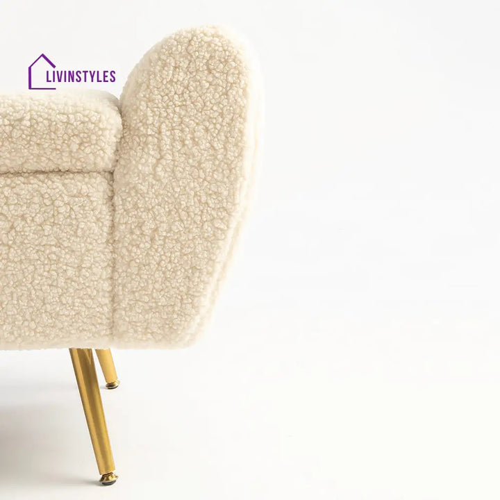 Maksym Boucle Fabric Bench Bench