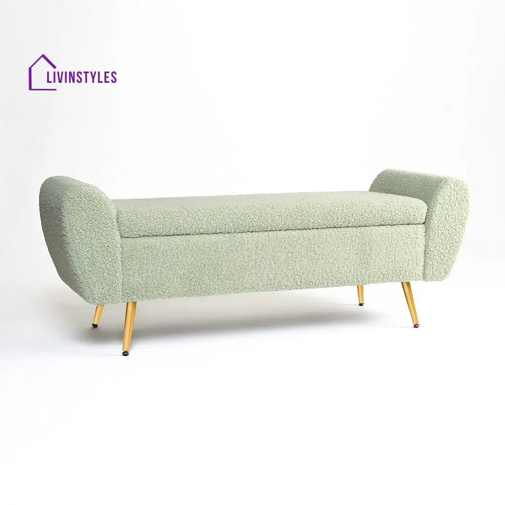 Maksym Boucle Fabric Bench Bench