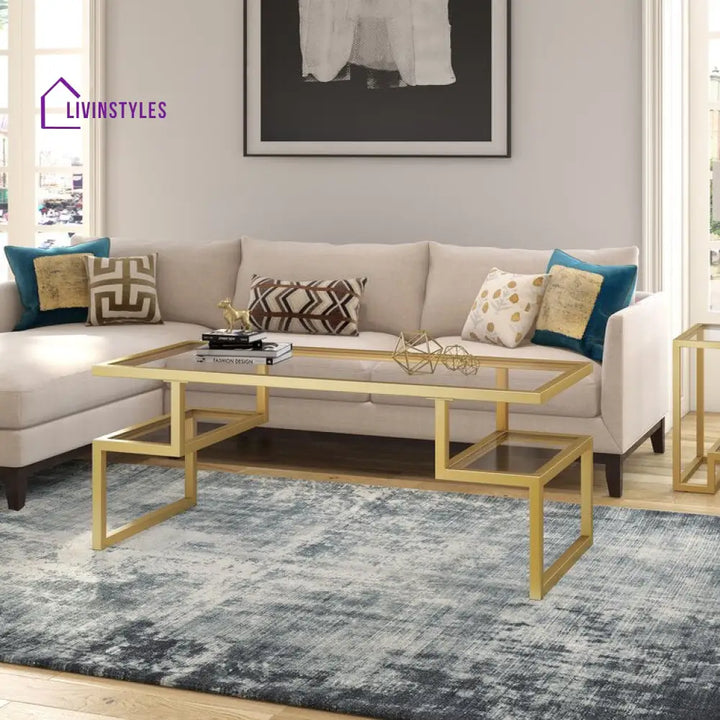 Malini Metal Coffee Table For Living Room
