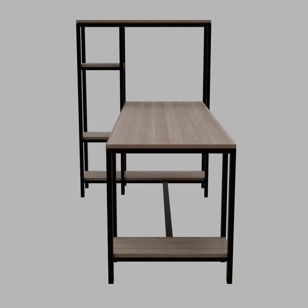 Mallium Study Table with Storage Design in Wenge Finish | Computer Table | Study Table for Home