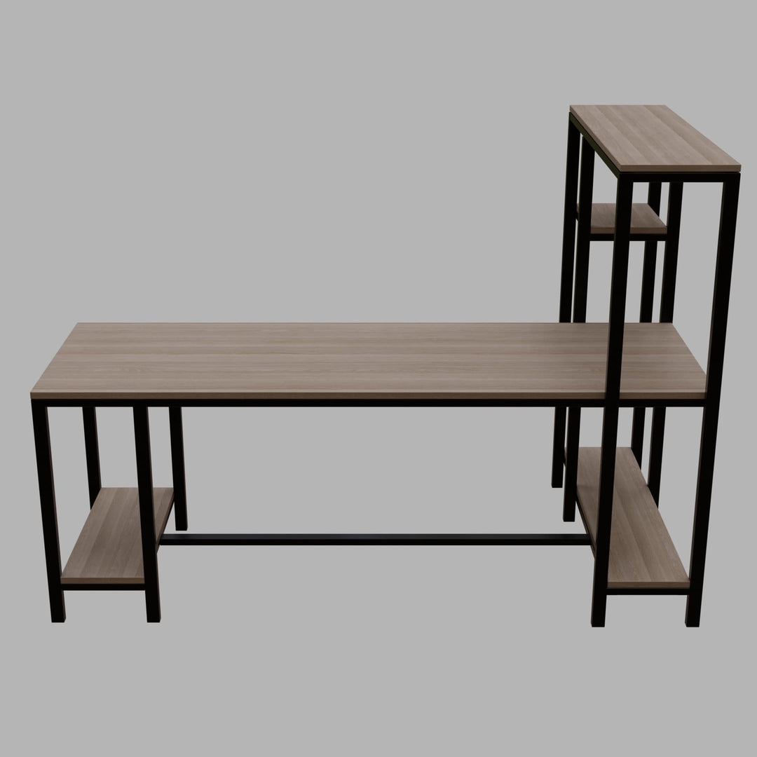 Mallium Study Table with Storage Design in Wenge Finish | Computer Table | Study Table for Home