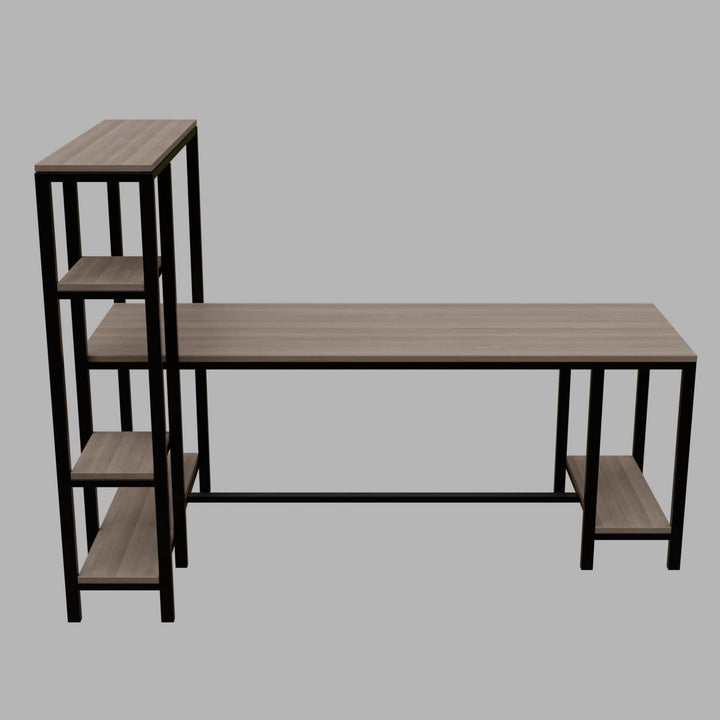 Mallium Study Table with Storage Design in Wenge Finish | Computer Table | Study Table for Home