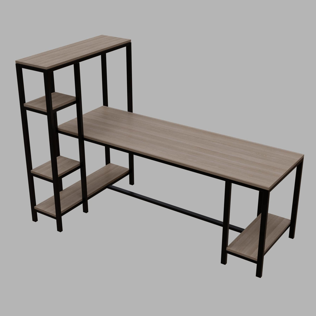 Mallium Study Table with Storage Design in Wenge Finish | Computer Table | Study Table for Home