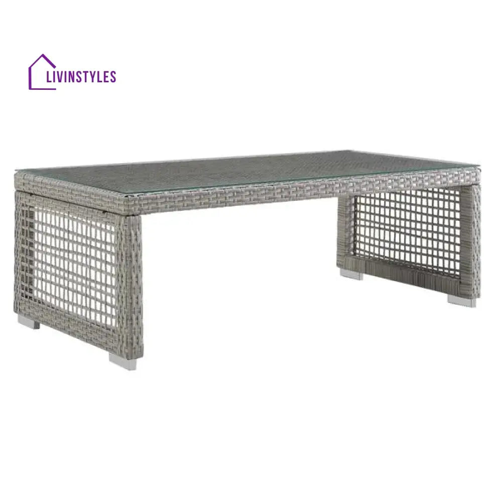Malvolio Outdoor Set 1 Triple Seater 1 Double Seater 1 Single Seater 2 Side table and 1 Center Table (Silver) - Sofa