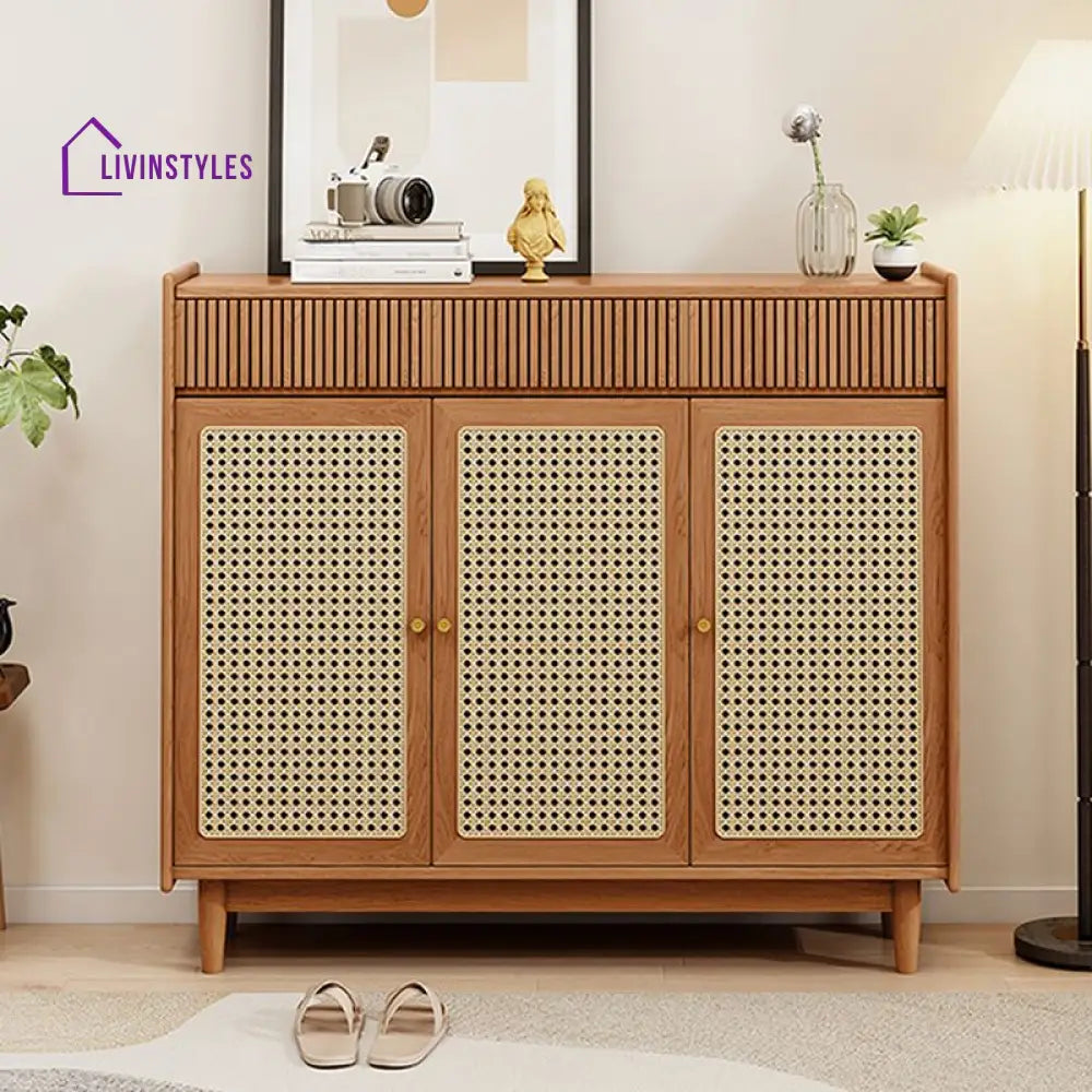 Manav Solid Wood Shoe Rack for Entryway