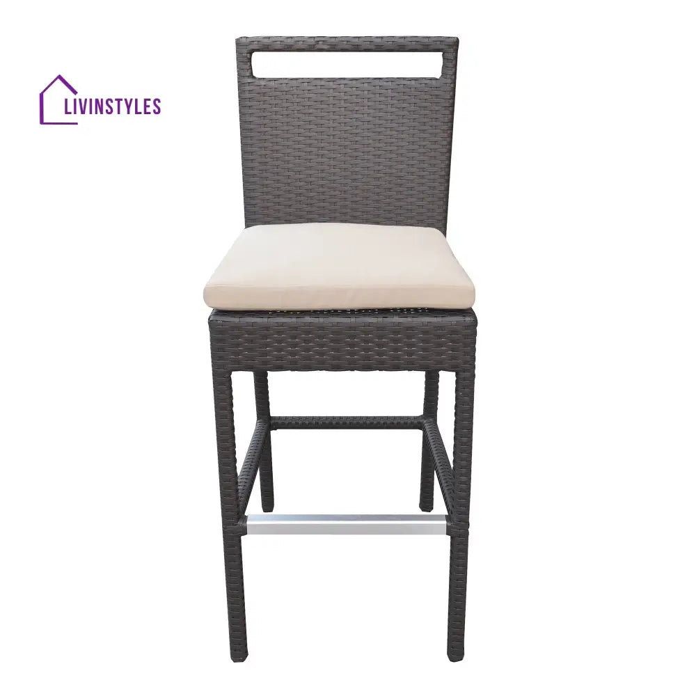 Manfredo Outdoor Patio Bar Sets 4 Chairs and 1 Table (Dark Brown) - Bar Sets