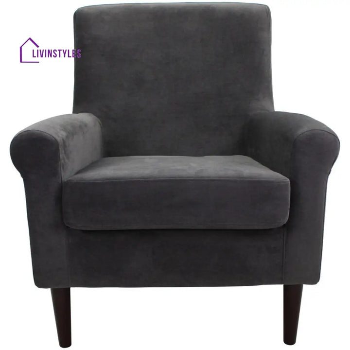 Manisha Solid Wood and Fabric Arm Chair | Living Room Chair | Lounge Chair