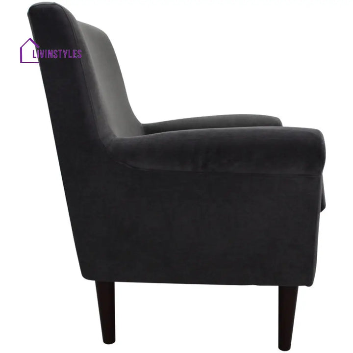 Manisha Solid Wood and Fabric Arm Chair | Living Room Chair | Lounge Chair