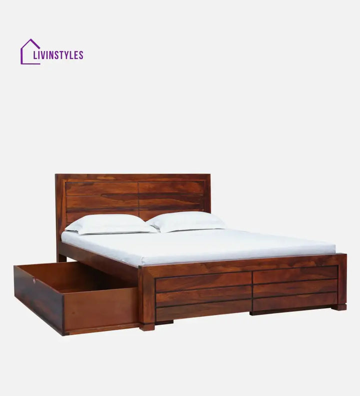 Moscow Natural Wood Storage Beds With Drawer Bedroom Furniture Sets