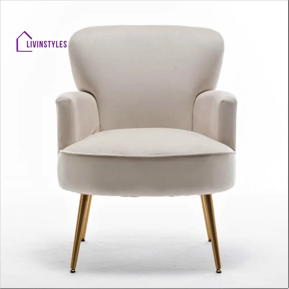 Manya Metal and Fabric Arm Chair | Living Room Chair | Lounge Chair