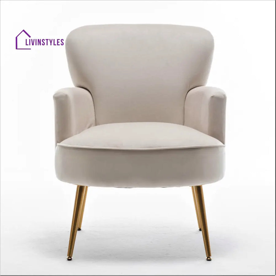 Manya Metal and Fabric Arm Chair | Living Room Chair | Lounge Chair
