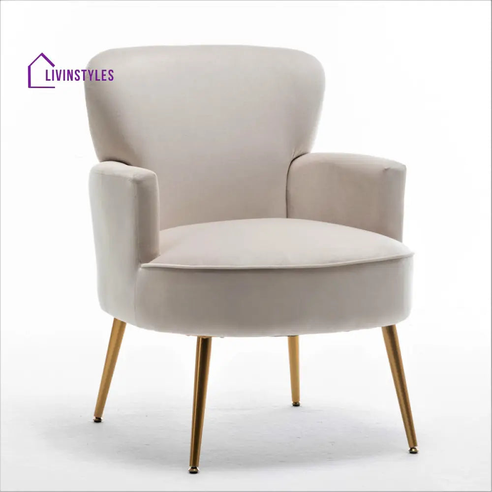Manya Metal and Fabric Arm Chair | Living Room Chair | Lounge Chair
