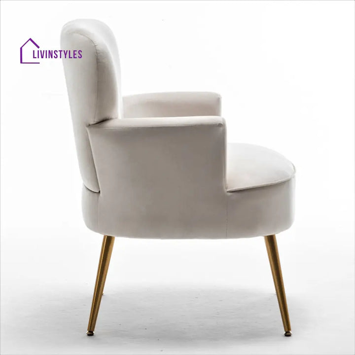 Manya Metal and Fabric Arm Chair | Living Room Chair | Lounge Chair