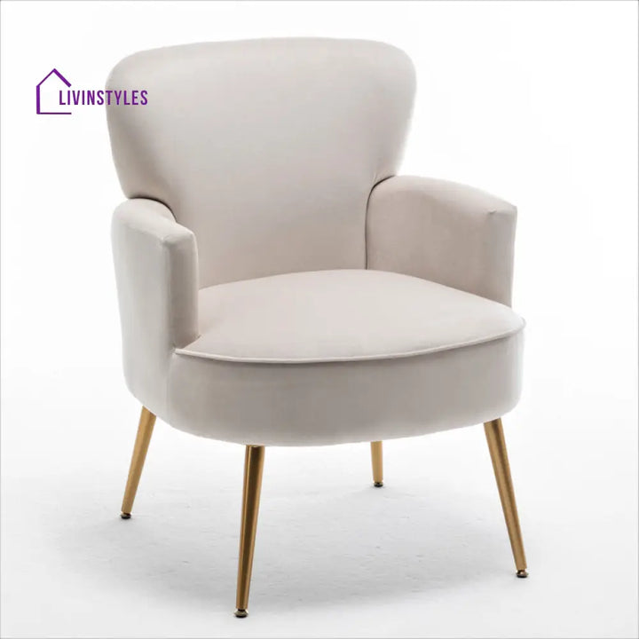 Manya Metal and Fabric Arm Chair | Living Room Chair | Lounge Chair