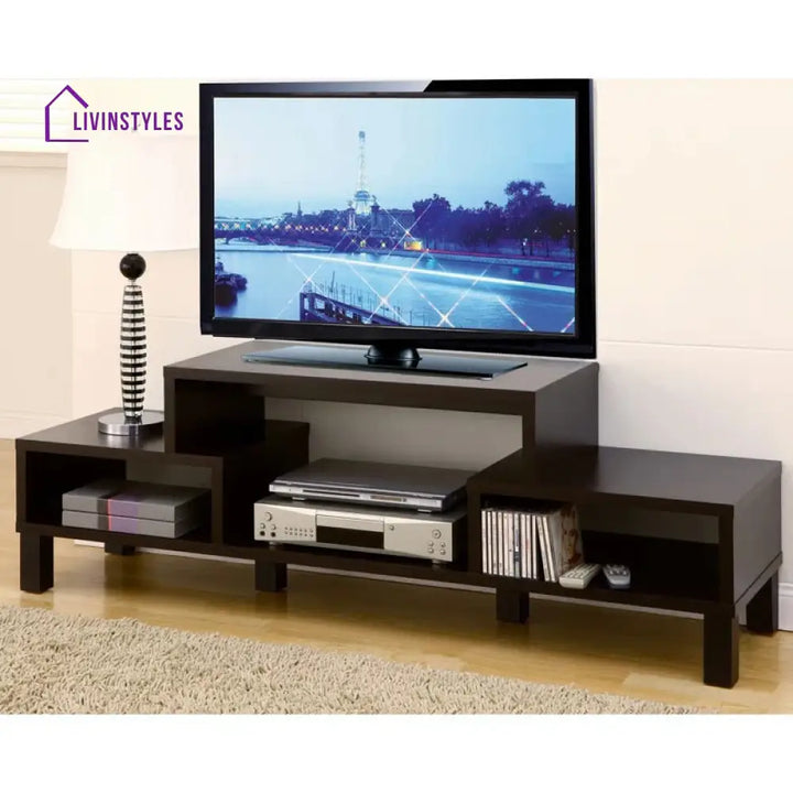 Maple Black Finish Tv Unit Stand for Living Room