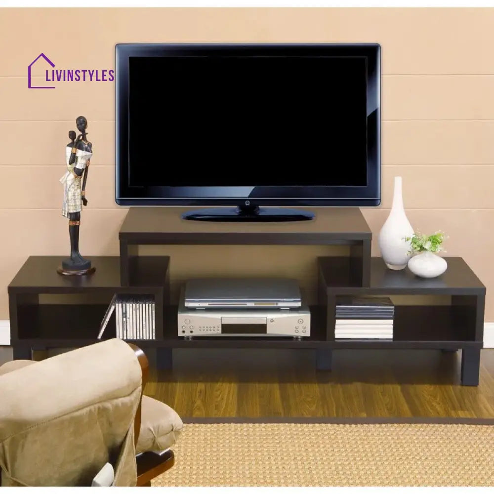 Maple Black Finish Tv Unit Stand for Living Room