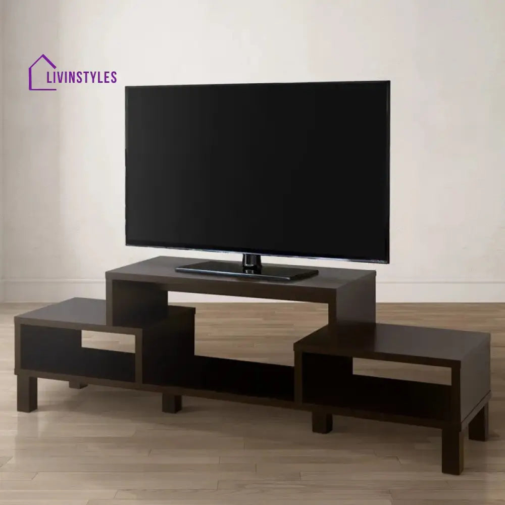 Maple Black Finish Tv Unit Stand for Living Room