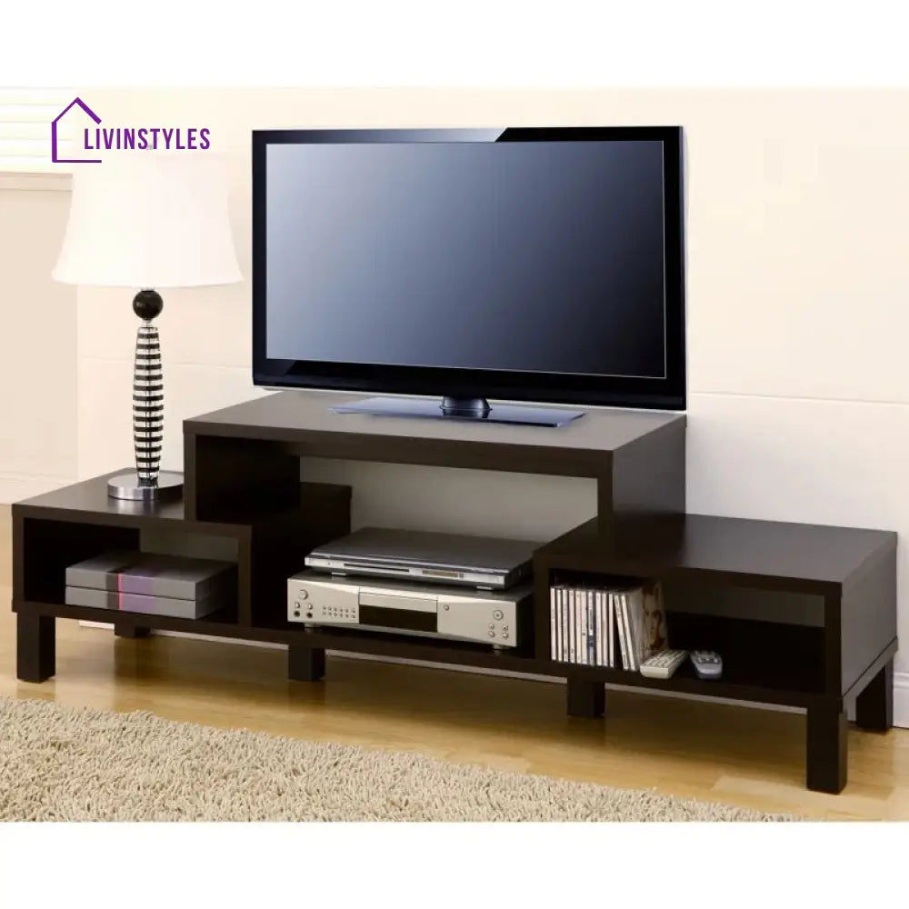 Maple Black Finish Tv Unit Stand for Living Room