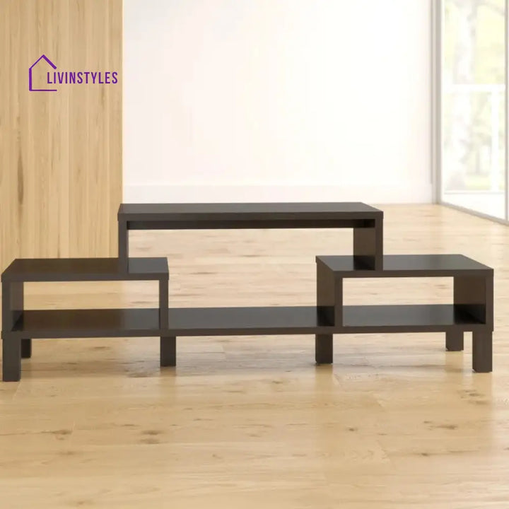 Maple Black Finish Tv Unit Stand for Living Room