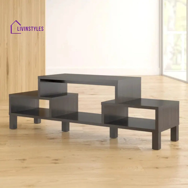 Maple Black Finish Tv Unit Stand for Living Room