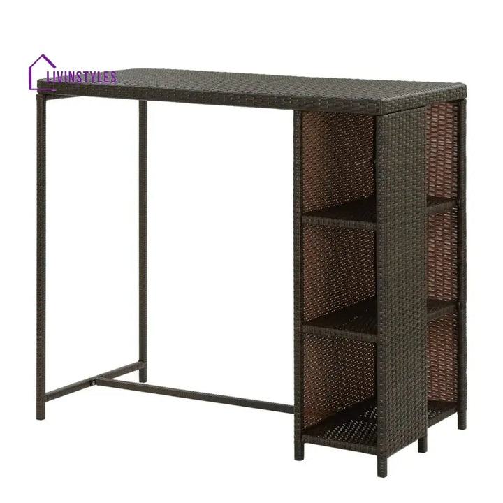 Maravilla Outdoor Rattan Wicker Bar Table with High-Top Design - Bar Table