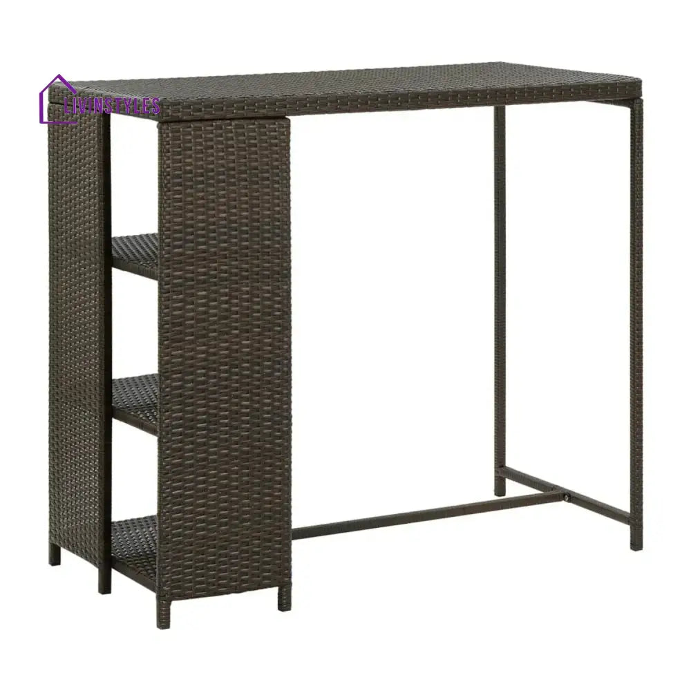 Maravilla Outdoor Rattan Wicker Bar Table with High-Top Design - Bar Table