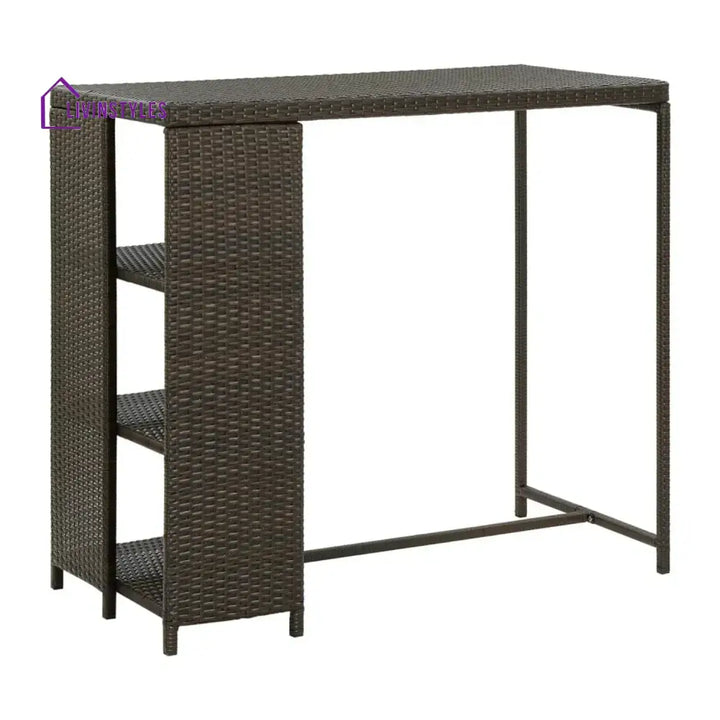 Maravilla Outdoor Rattan Wicker Bar Table with High-Top Design - Bar Table