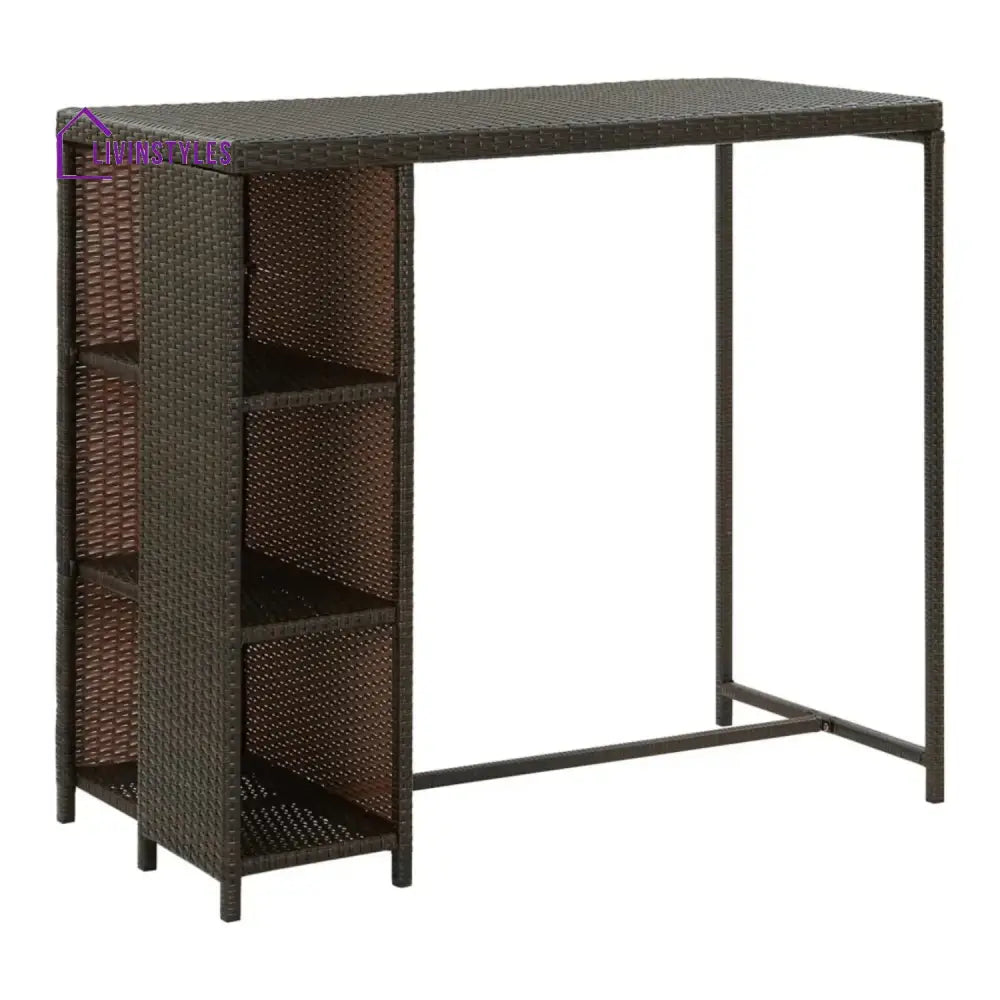 Maravilla Outdoor Rattan Wicker Bar Table with High-Top Design - Bar Table