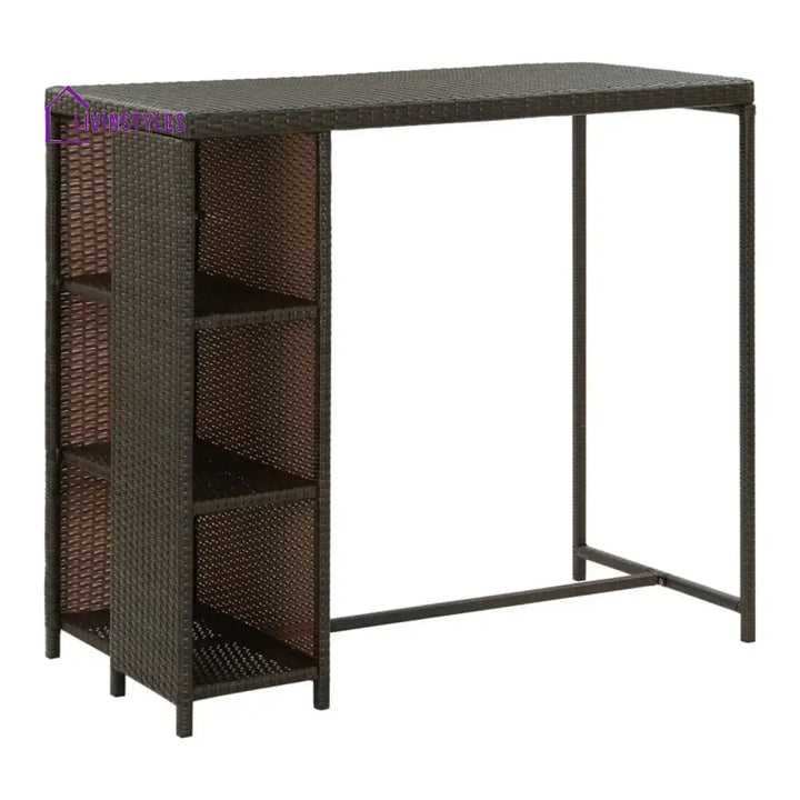 Maravilla Outdoor Rattan Wicker Bar Table with High-Top Design - Bar Table