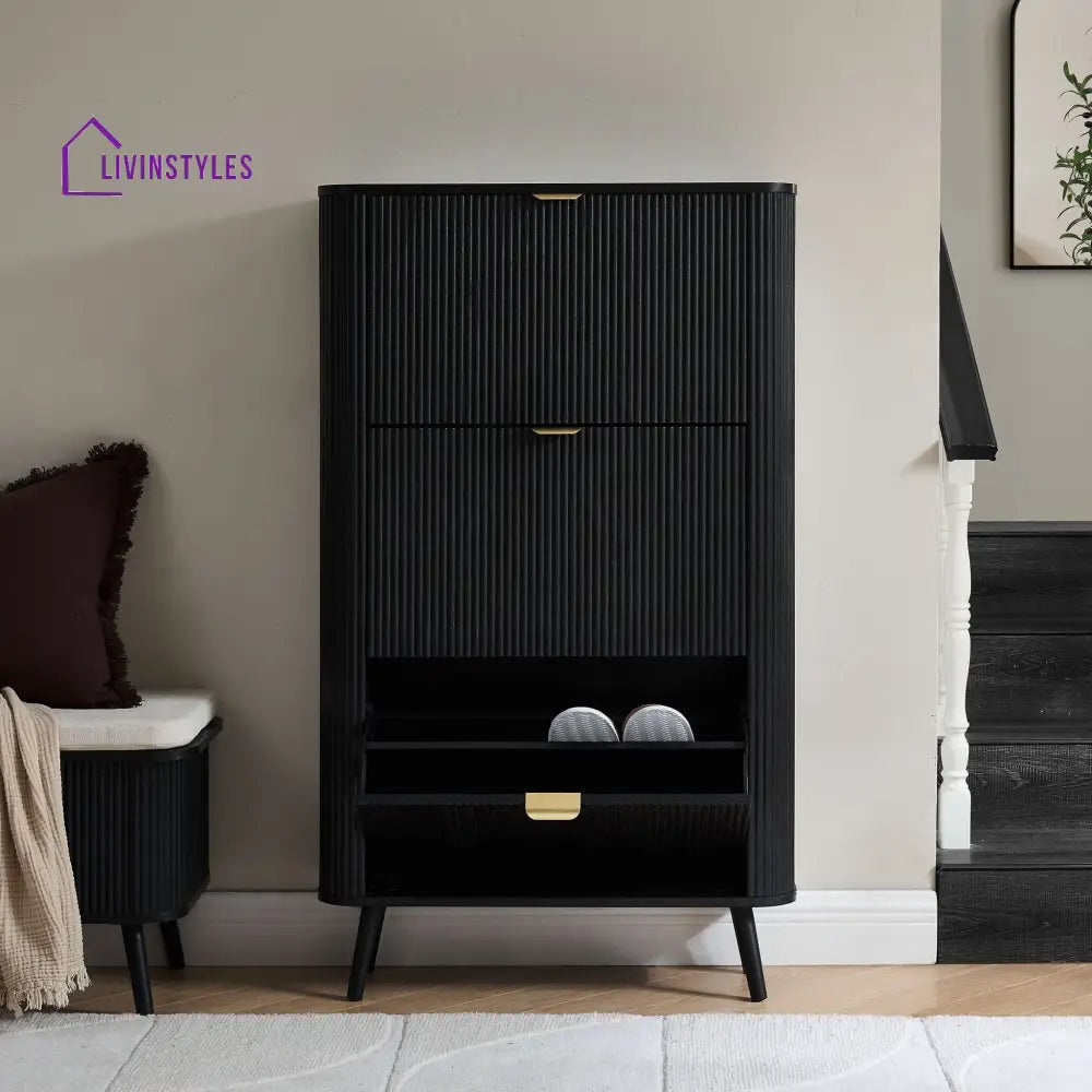 Marcos Shoe Cabinet - Black - Storage Unit