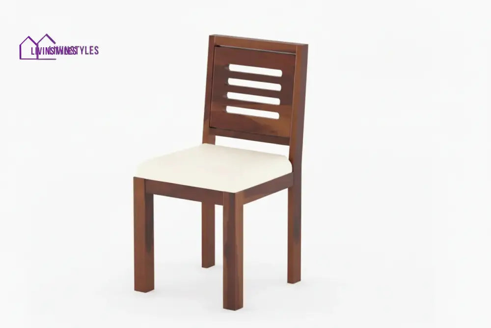 Daria Sheesham Wood 4 Seater Dining Sets With Cushion Top Chairs
