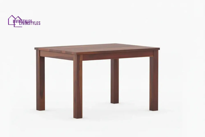 Daria Sheesham Wood 4 Seater Dining Sets With Cushion Top Chairs