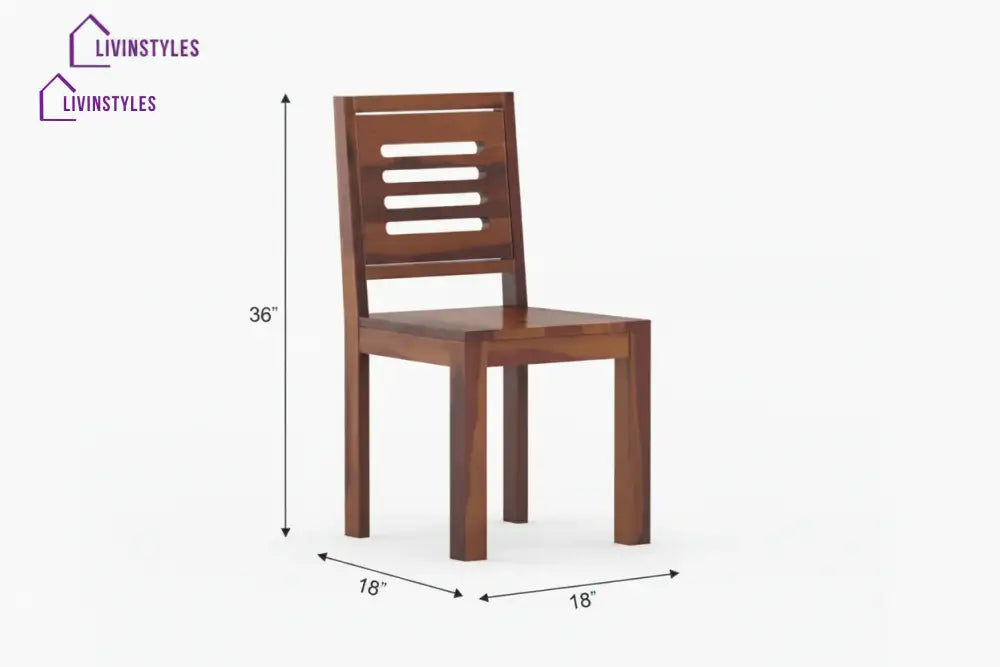 Daria Sheesham wood 6 Seater Dining Set without cushion Top chair