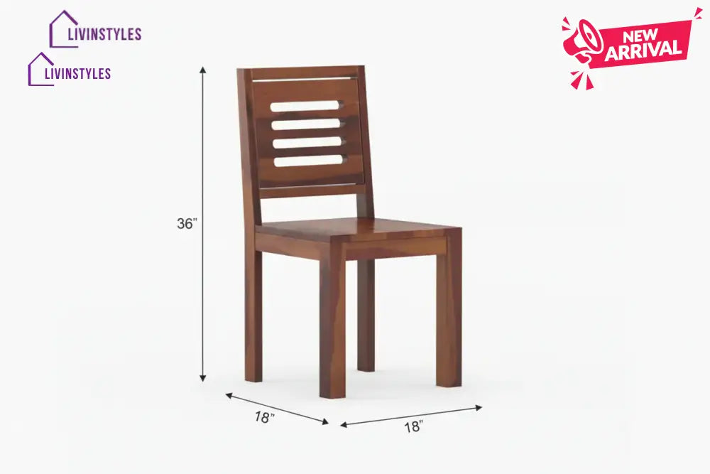 Daria Sheesham wood 6 Seater Dining Set without cushion Top chair