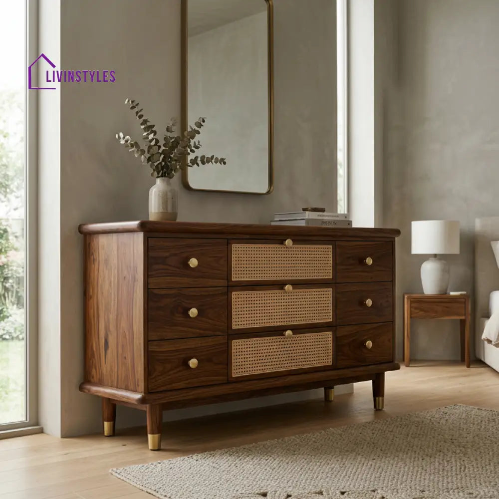 Marcus Solid Sheesham Wood Chest Of Drawers for Living Room | Bedroom