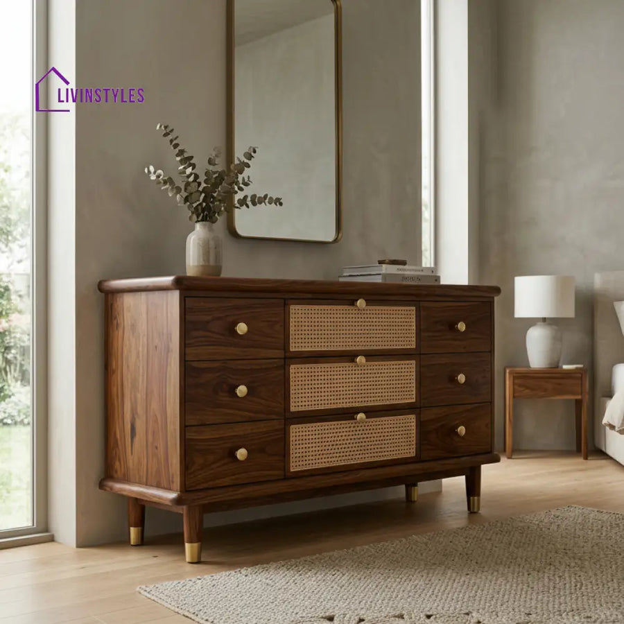 Marcus Solid Sheesham Wood Chest Of Drawers for Living Room | Bedroom