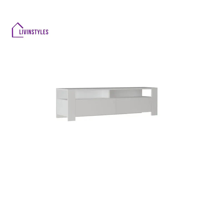 Margaret White Finish Tv Unit Stand for Living Room