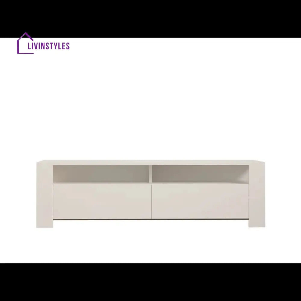 Margaret White Finish Tv Unit Stand for Living Room
