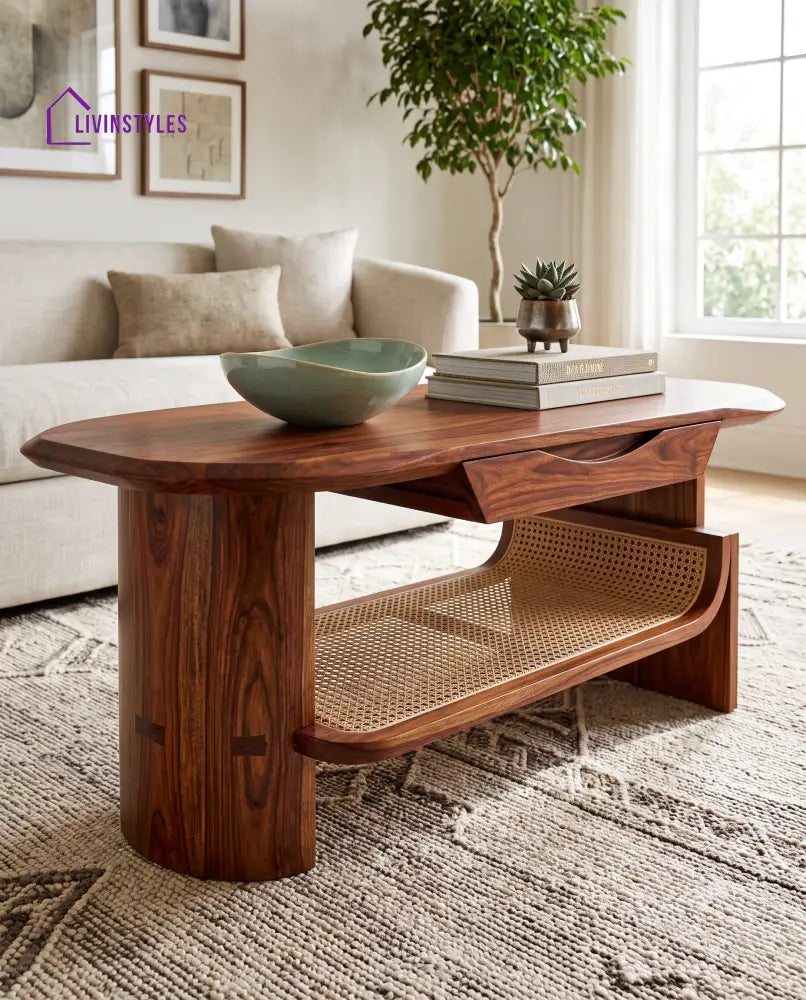 Margot Wooden Coffee Table for Living Room | Tea Table | Teapoy | Center table