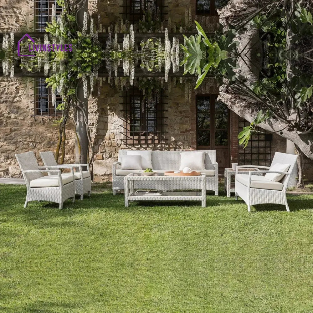 Margrit Outdoor Rattan Wicker 7-Seater Sectional Sofa Set - Sofa Set