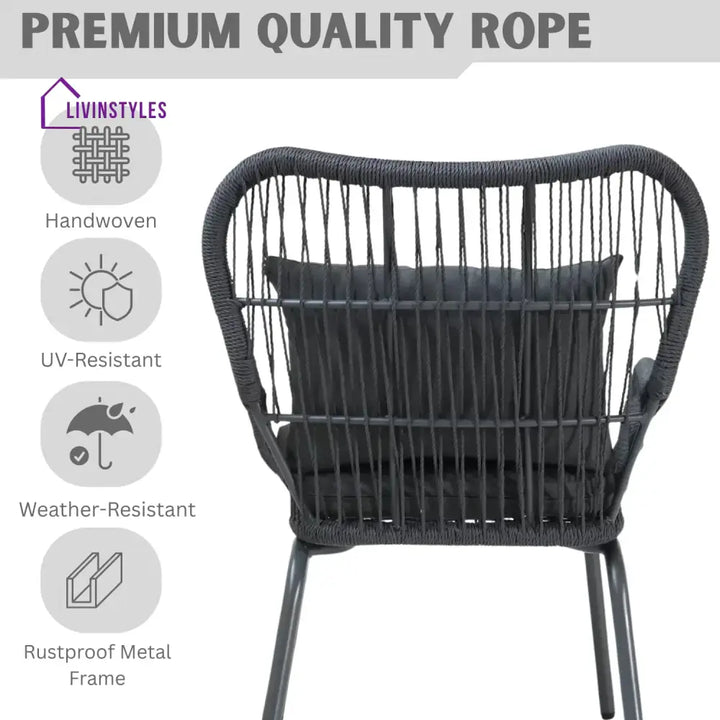 Marguerite Outdoor Patio Garden 3 Piece All Weather Resistant Furniture Set - Patio Set